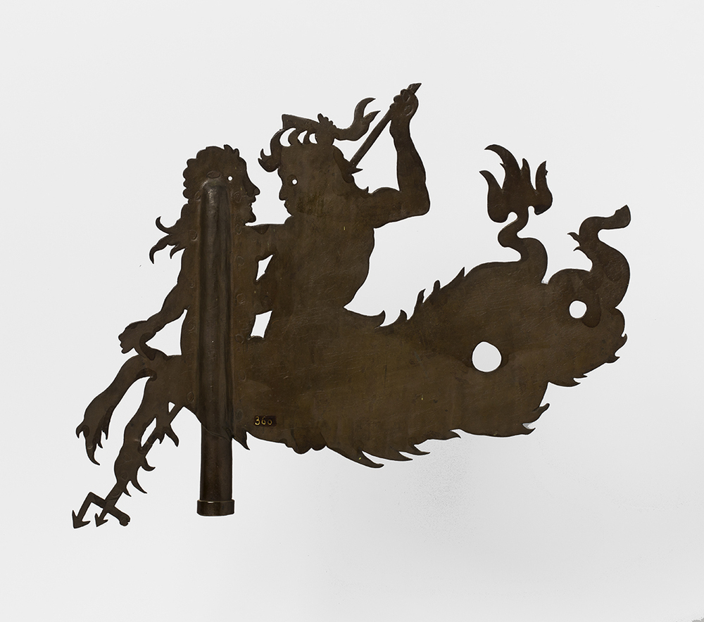 Koperen windvaan, voorstellend Neptunus, afkomstig Ebbingestraat, Groningen