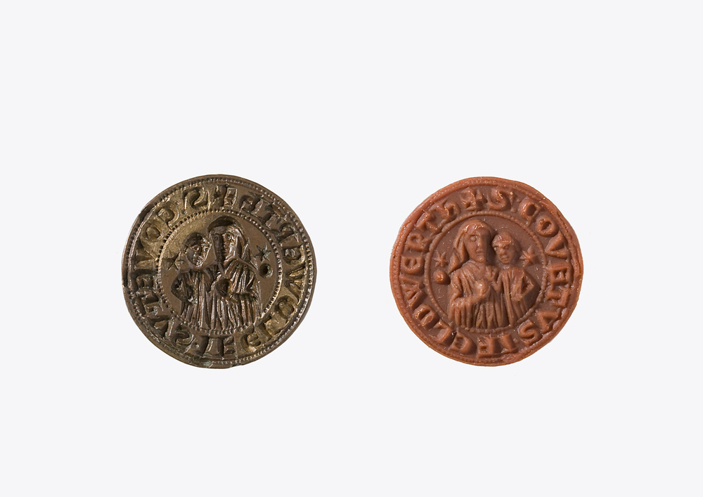 Zegelstempel klooster Feldwerd of Oldenclooster te Den Damme (Holwierde)