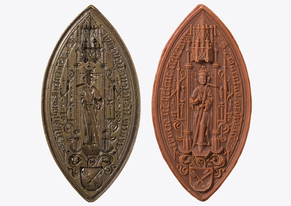 Zegelestempel priorij der Kruisheren Sint Helena te Scharmer