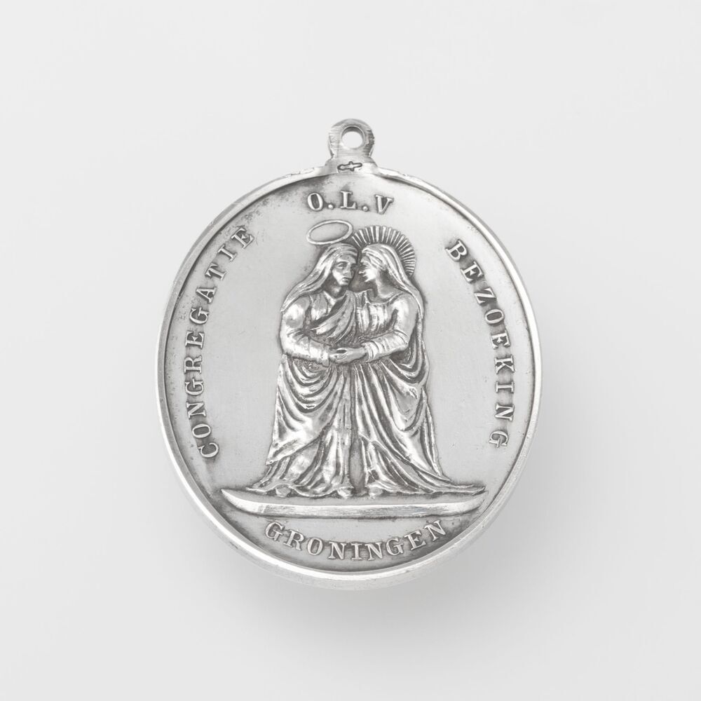 Draagpenning Congregatie O.L.V. Bezoeking Groningen, 19e eeuw