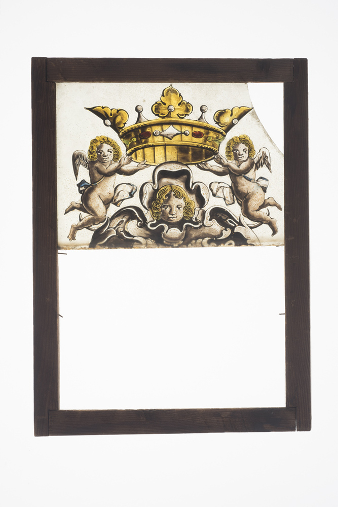 Gebrandschilderde glasruiten met wapens Klateringe, Halsema? en Nittersum?