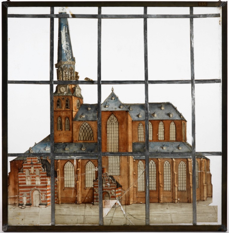 glas-in-lood raam Akerk