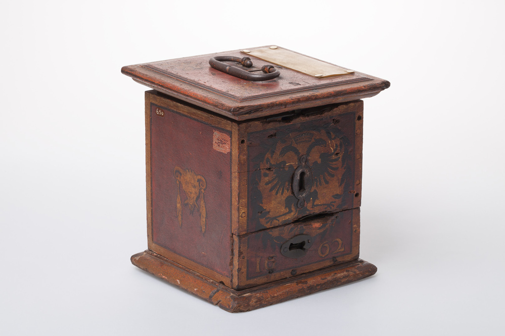 Geldkist met het wapen van de stad Groningen