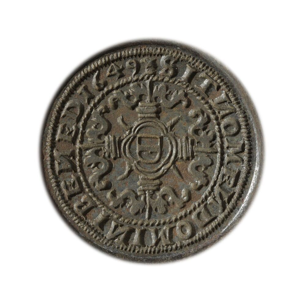 Muntstempel flabbe, Gemeente Groningen, 1649