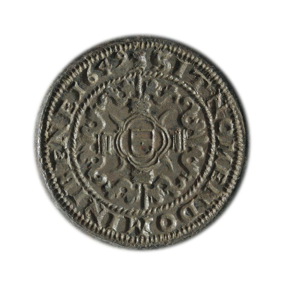 Muntstempel flabbe, Gemeente Groningen, 1649