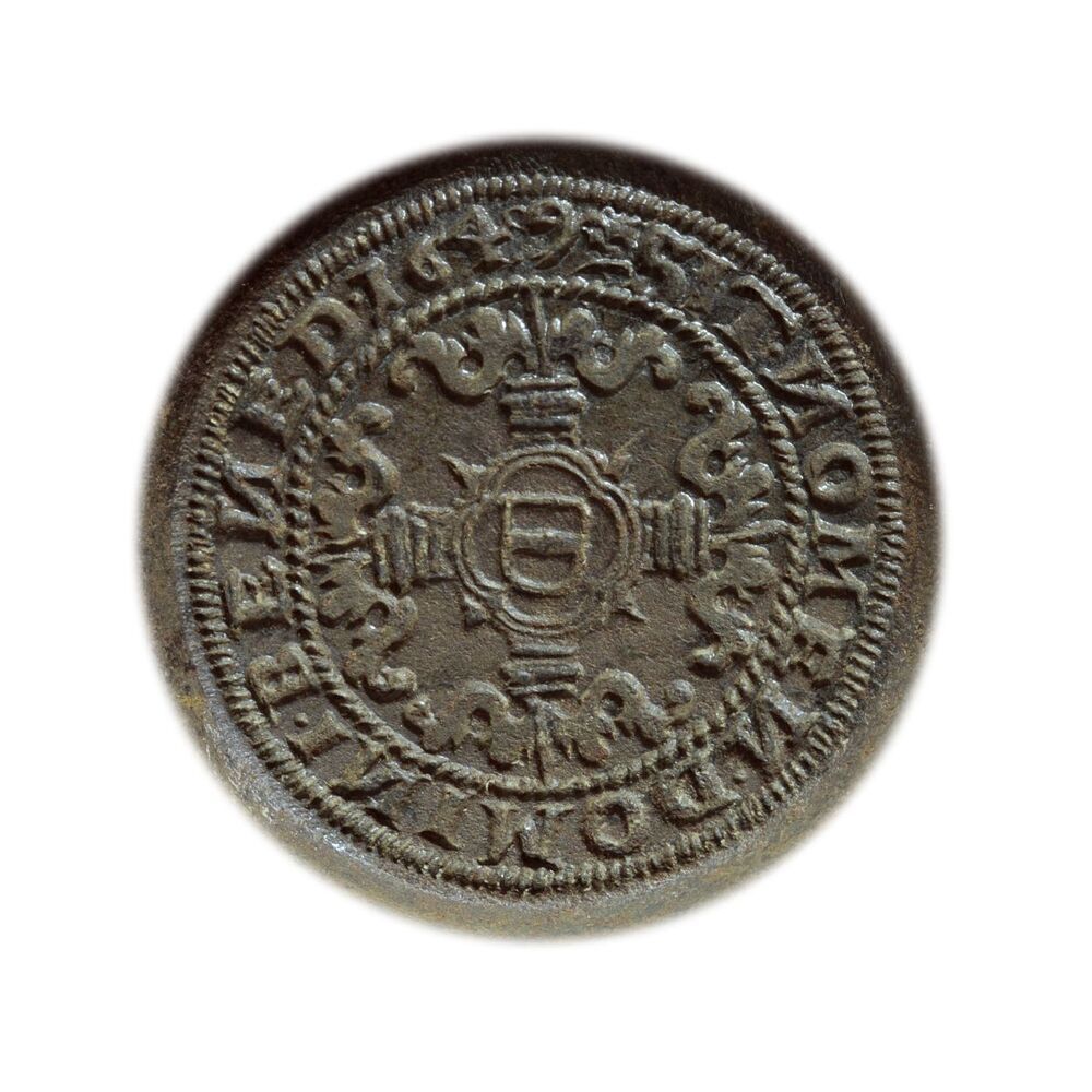 Muntstempel flabbe, Gemeente Groningen, 1649