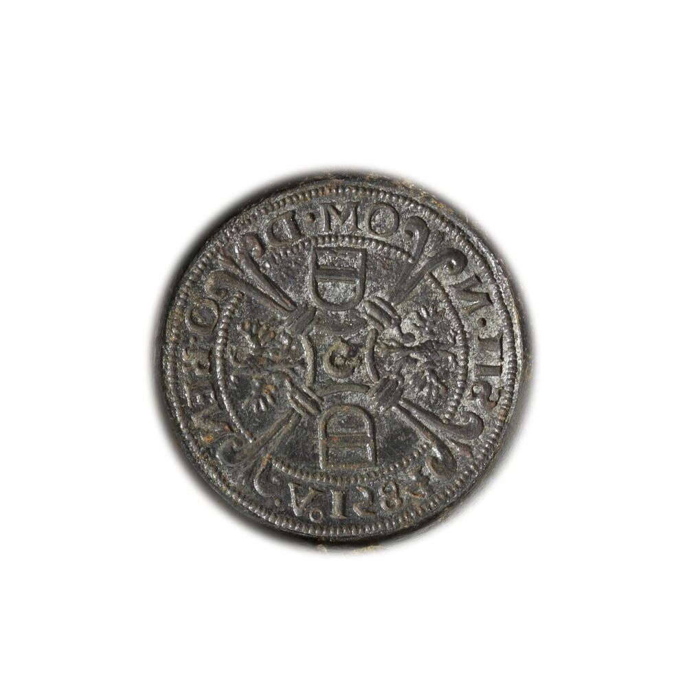 Muntstempel halve vlieger, Gemeente Groningen, 1584