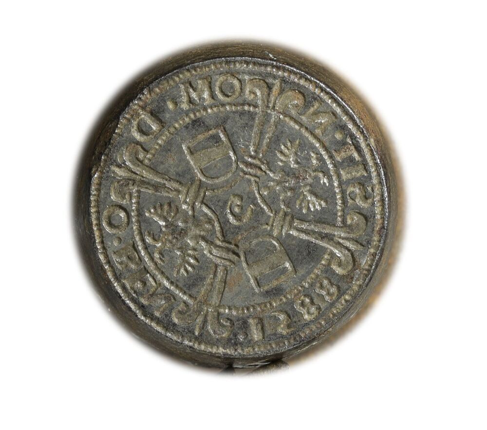 Muntstempel halve vlieger, Gemeente Groningen, 1588