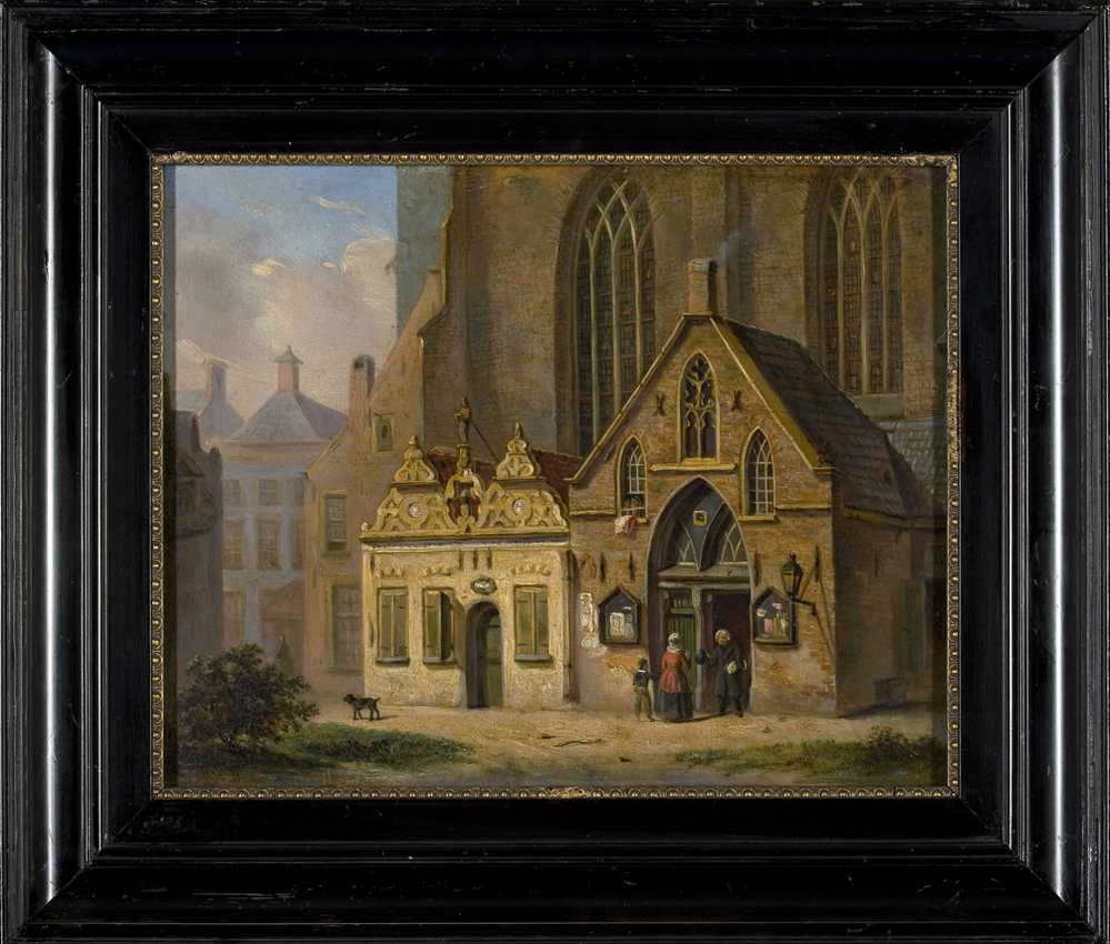 Gotisch voorportaal en het Brood- en Boterhuisje aan de zuidwestzijde van de Martinikerk te Groningen