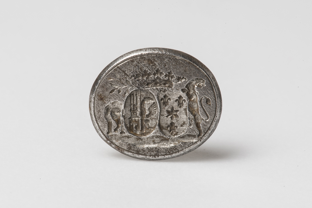 Zegelring met wapen Alberda-Polman Gruys