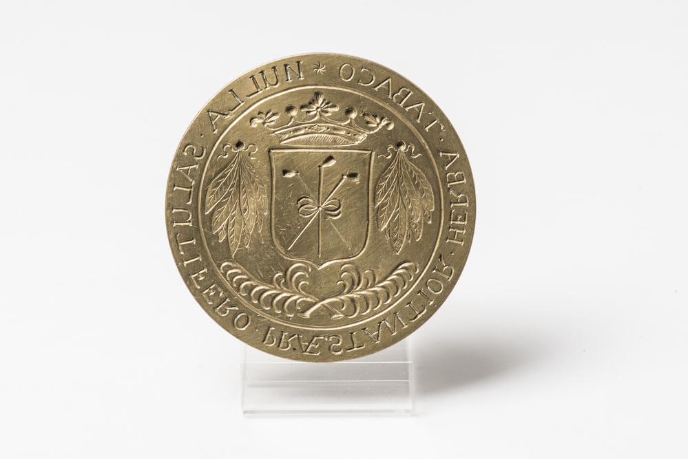 Twee zegelstempels van een 18e eeuws studentengezelschap te Groningen