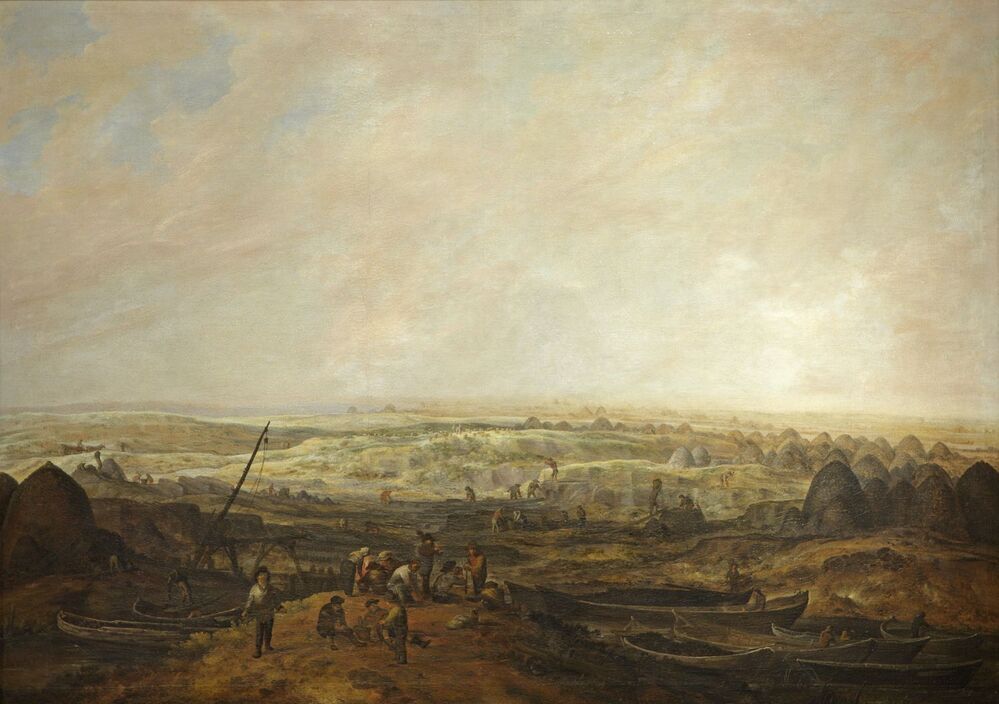 Veenderij in volle werking