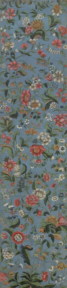 Linnen, blauw behang