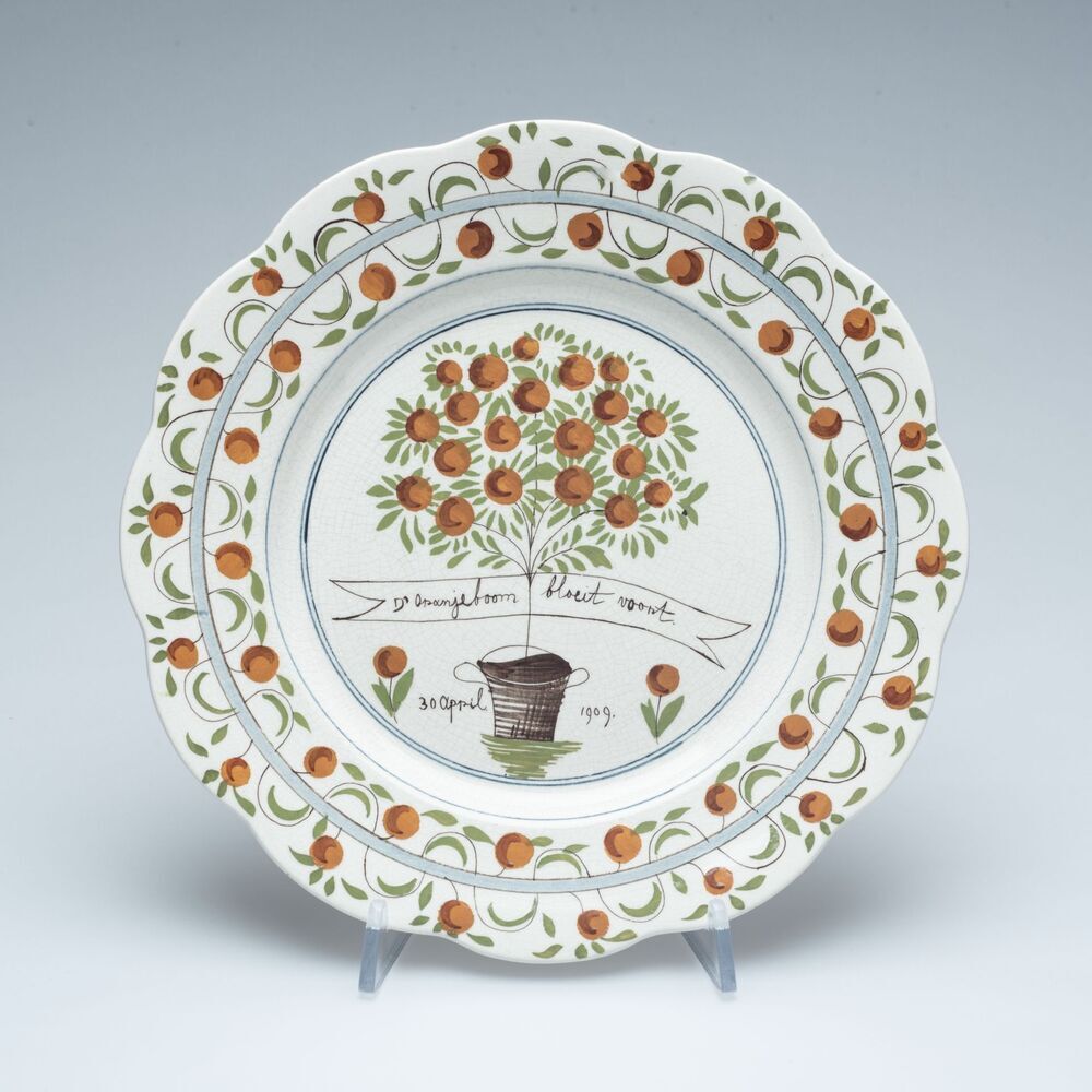 Gedenkbord geboorte Juliana 30 april 1909