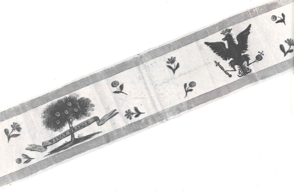 Lint met prinsenvlag, Pruisische adelaar, Oranjeboom