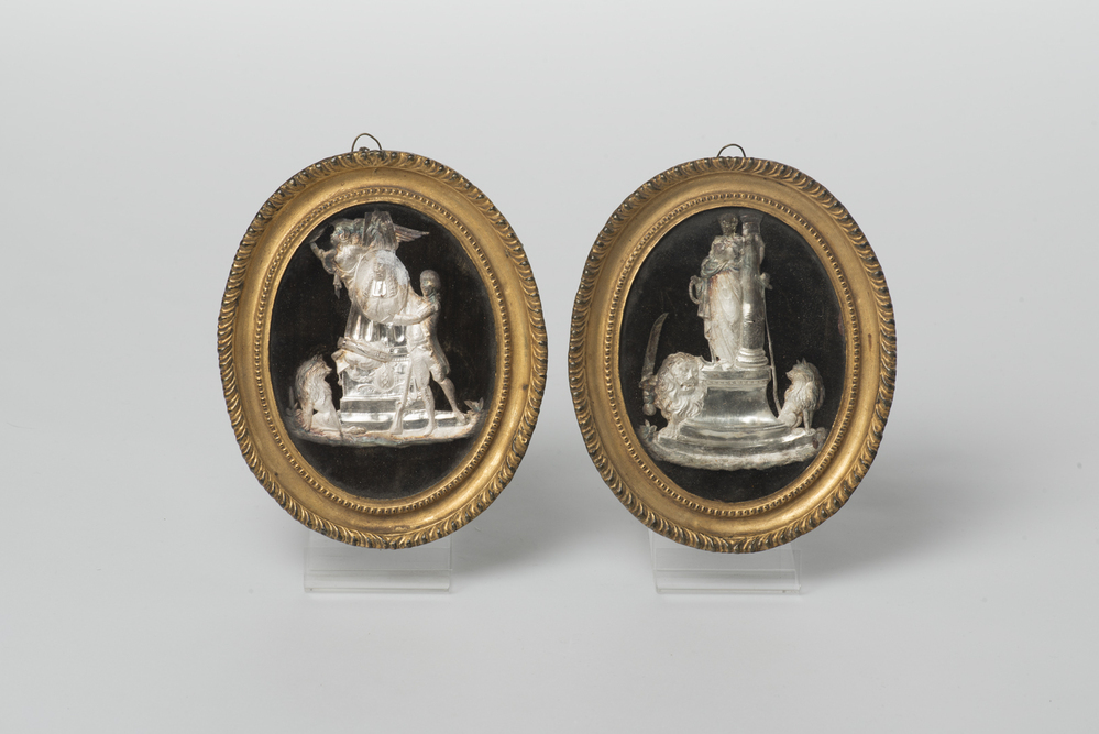 Zilveren embleem ter verheerlijking van de patriotten