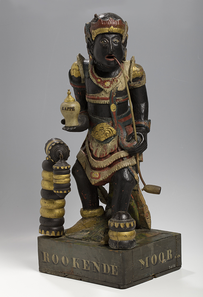 Houten beeld tabakswinkel "De rookende Moor"