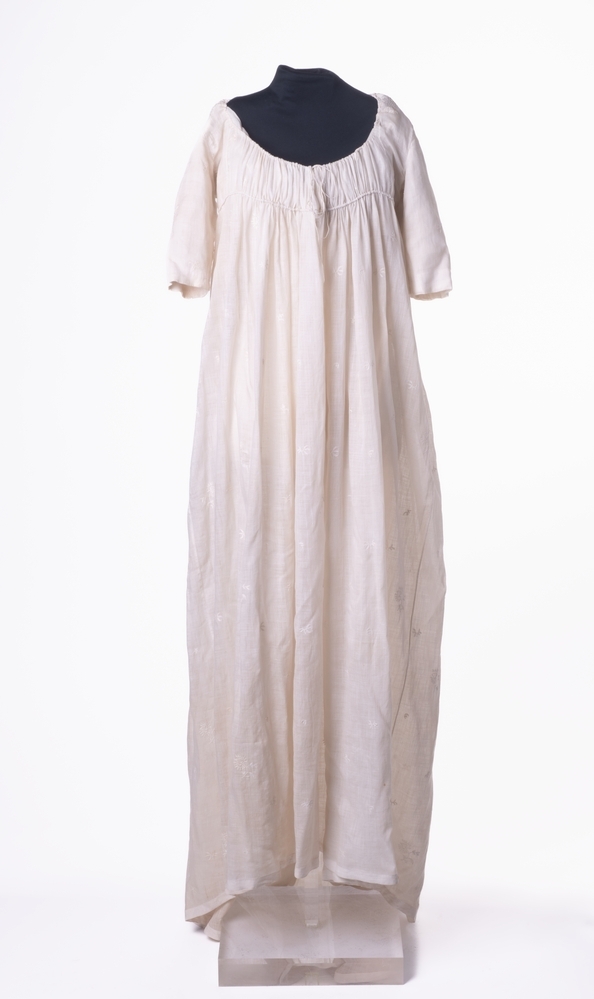 Witte japon van neteldoek (Empire mode)