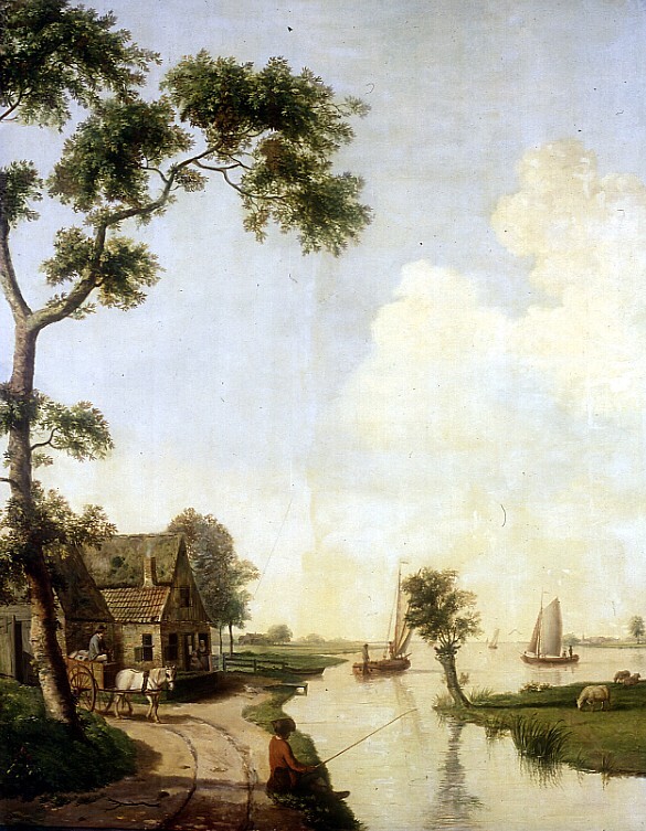 Landschappen - geschilderd kamerbehangsel