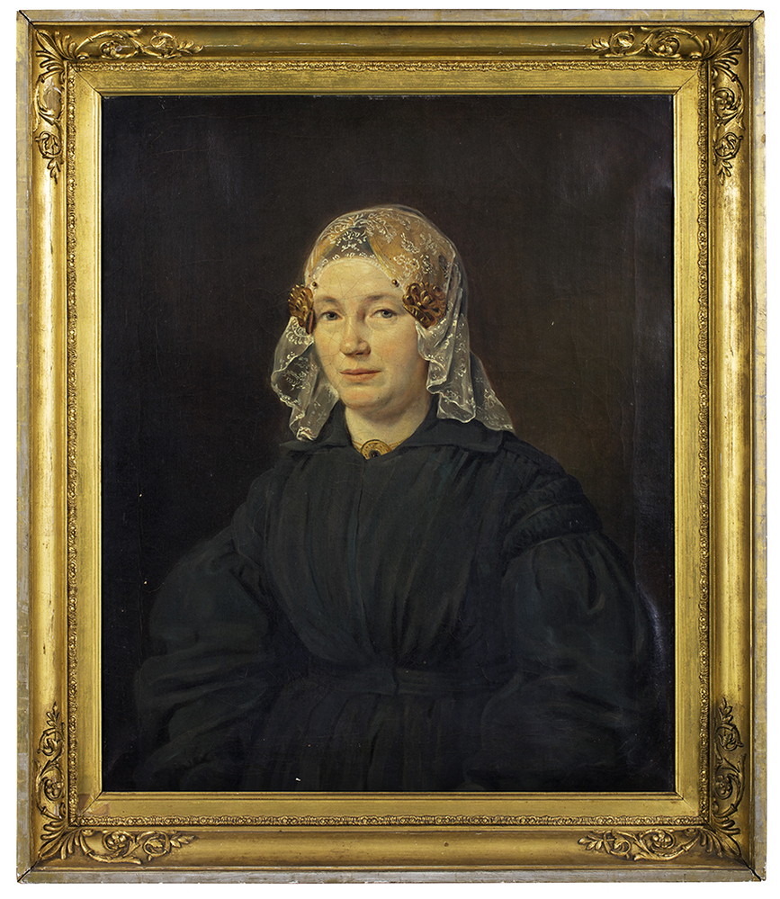 Vrouw in Groninger kostuum