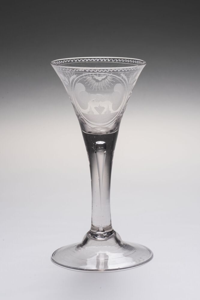 Wijnglas "DE GODE VRINDSCHAP"