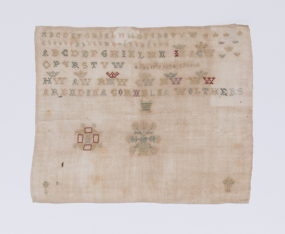 Merklap van Arendina Cornelia Wolthers, 1715