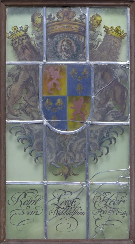 Wapen: Reint Lewe Heer van Middelstum Anno 1689