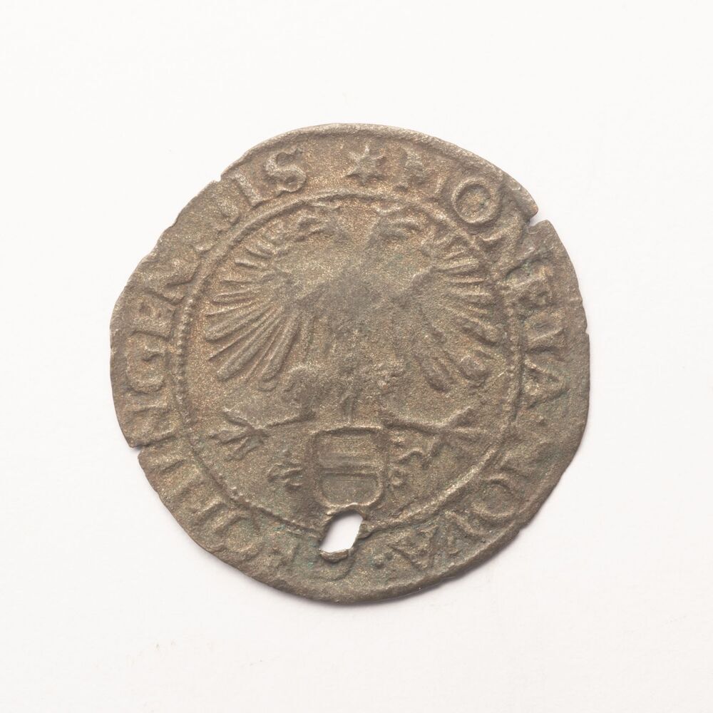 Halve vlieger, halve stuiver of butken van 3 plak 1583, stad Groningen