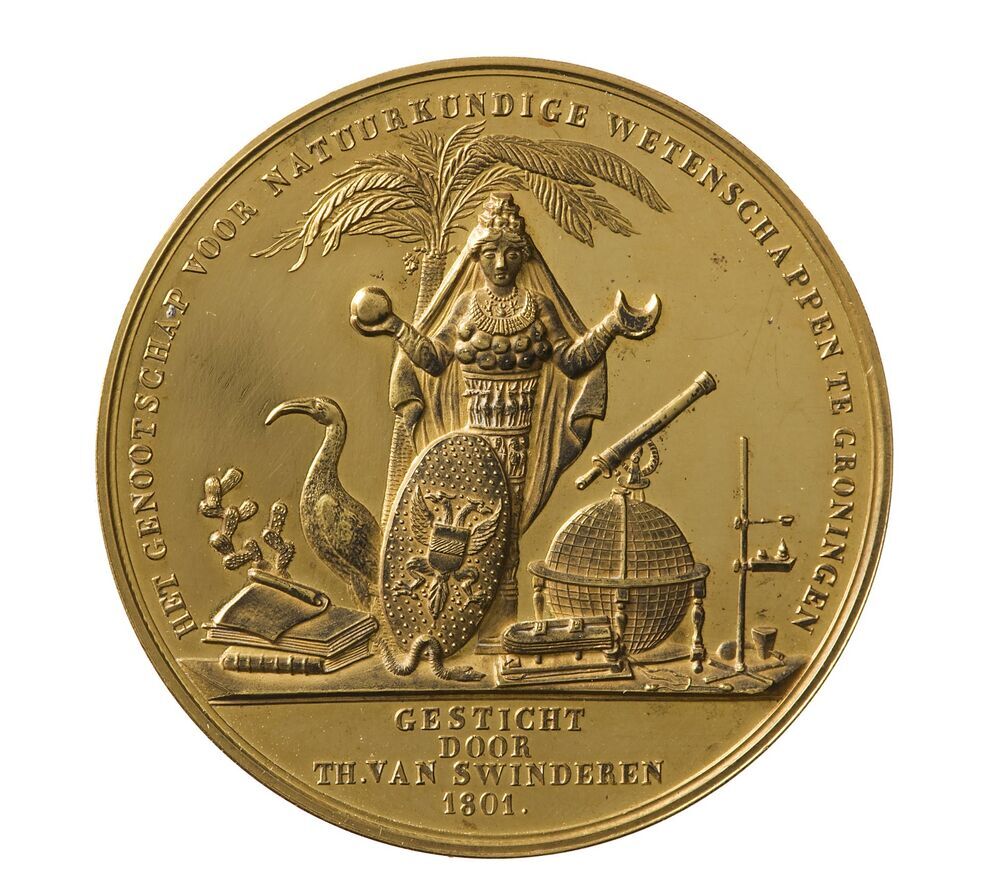 vijftig jarig bestaan van het genootschap voor natuurkundige wetenschappen te Groningen, gesticht door Theodorus van Swinderen