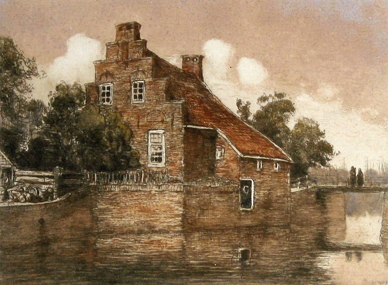 Het poortershuisje aan het Damsterdiep