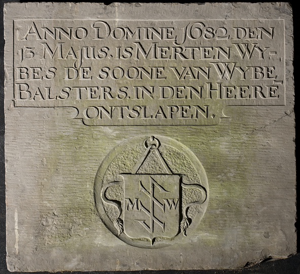 Grafsteen Merten Wybes, 1682