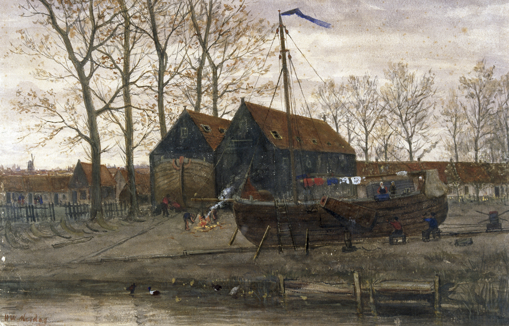 De voormalige Zuiderscheepshelling en de Mottenberg te Groningen (voorstudie)