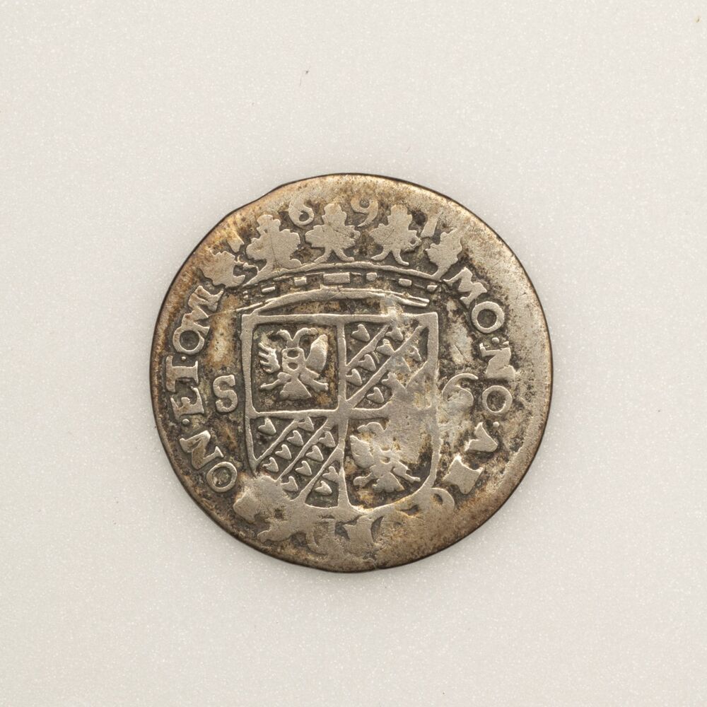 Ruiter- of rijderschelling 1691 (piedfort), stad en lande Groningen