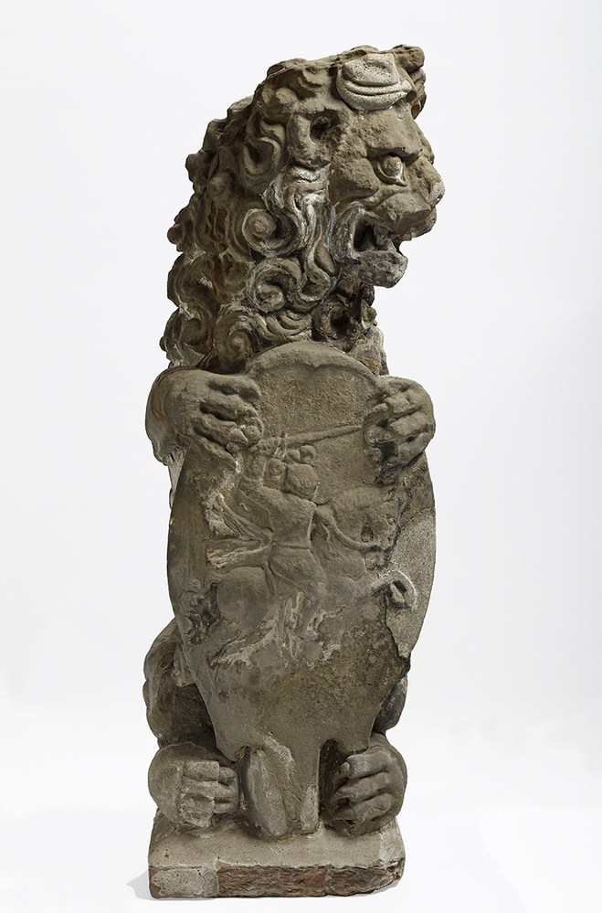 Zandstenen leeuw met wapen Ripperda, Hanckemaborg