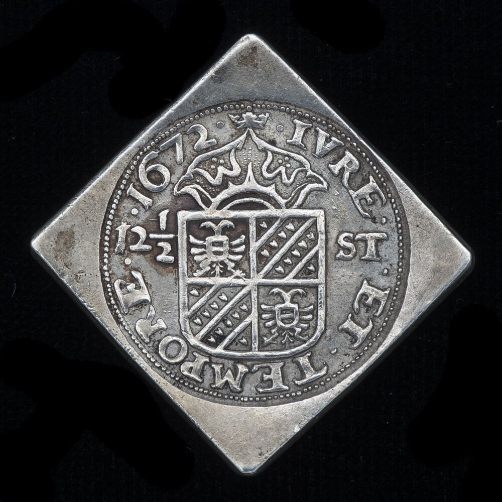 Stad en Lande, kwart rijksdaalder 1672 van 12½ (twaalf-en-half) stuiver