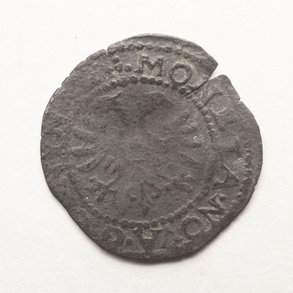 Dubbele plak (=¼ Brabantse stuiver), oord of magerman 1614, stad Groningen