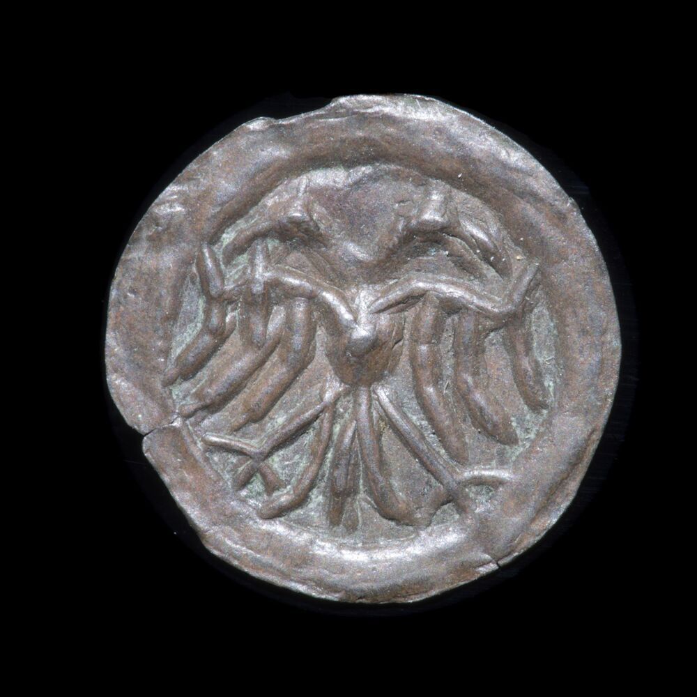 Bracteaat, penning, holmuntje of heller, z.j. (vóór 1563), stad Groningen