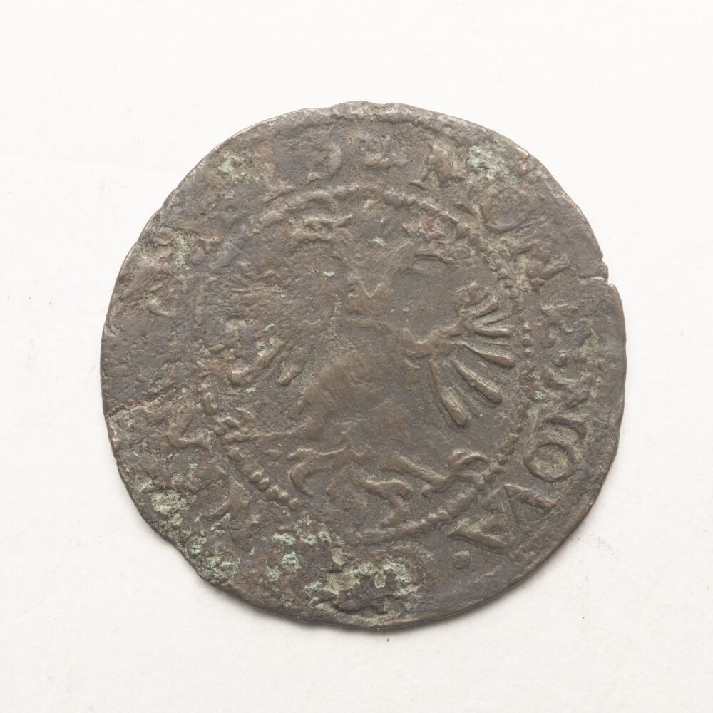 Dubbele plak (=¼ Brabantse stuiver), oord of magerman 1602, stad Groningen