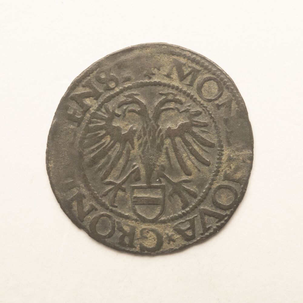 Dubbele plak (=1/3 stuiver Gronings) 1560, stad Groningen