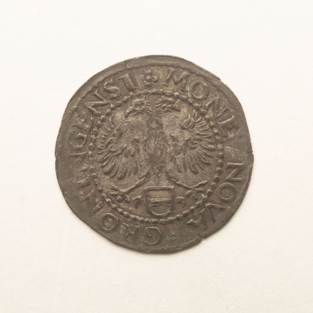 Dubbele plak 1566 (=1/3 stuiver Gronings), stad Groningen