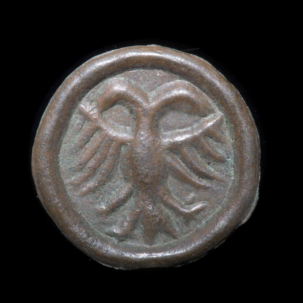 Bracteaat of heller 14e of 15e eeuw, stad Groningen