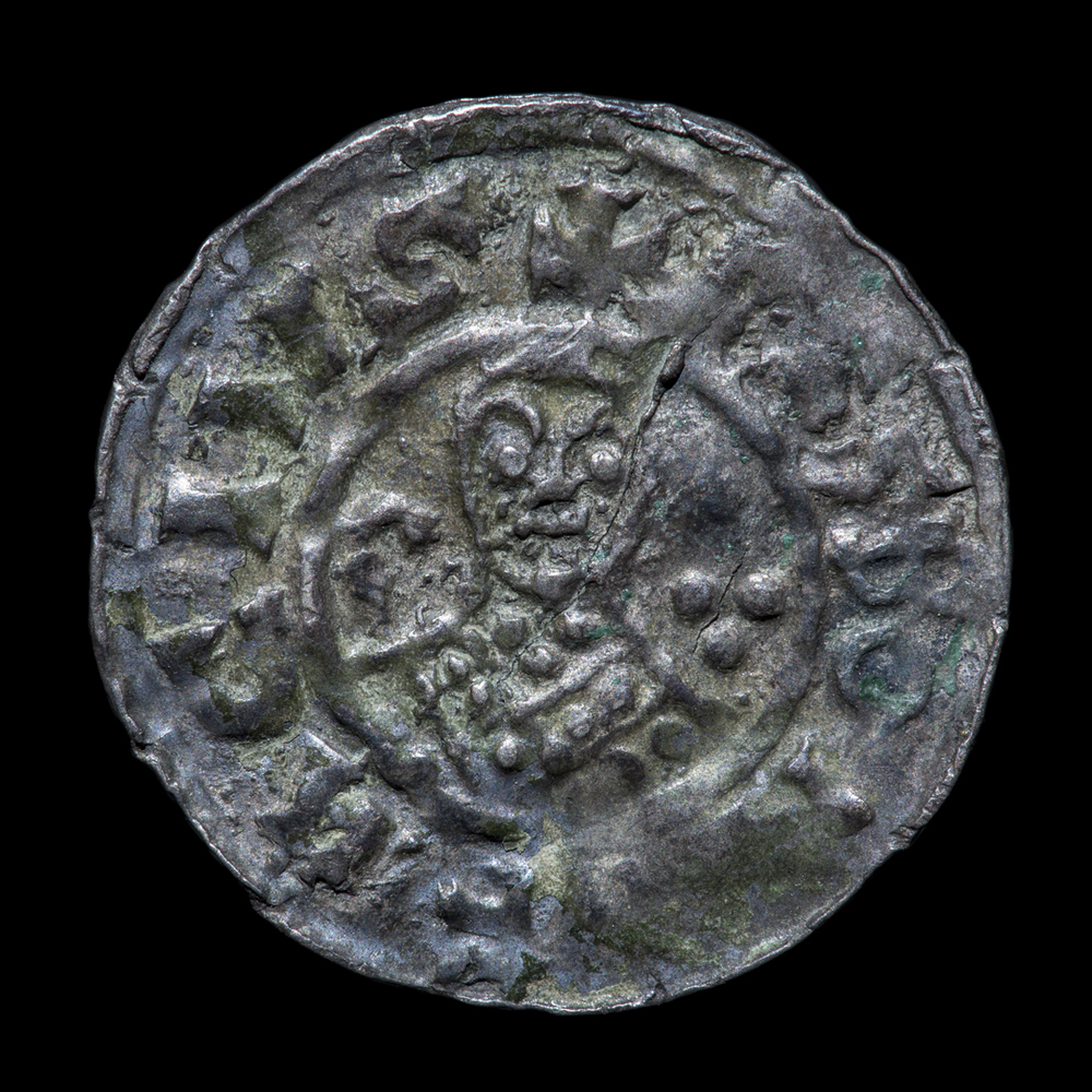 Penning (denier) (1040-1059) bisschop Bernulf (Bernold), stad Groningen (Loppersum)