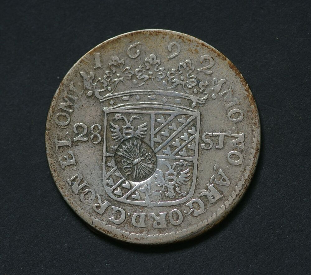 Florijn of achtenetwintig stuiver 1692 (klop pijlenbundel (generaliteit), Groningen (Stad en Lande)