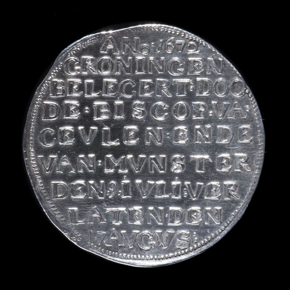 Penning Groningen verlost van het Beleg 1672