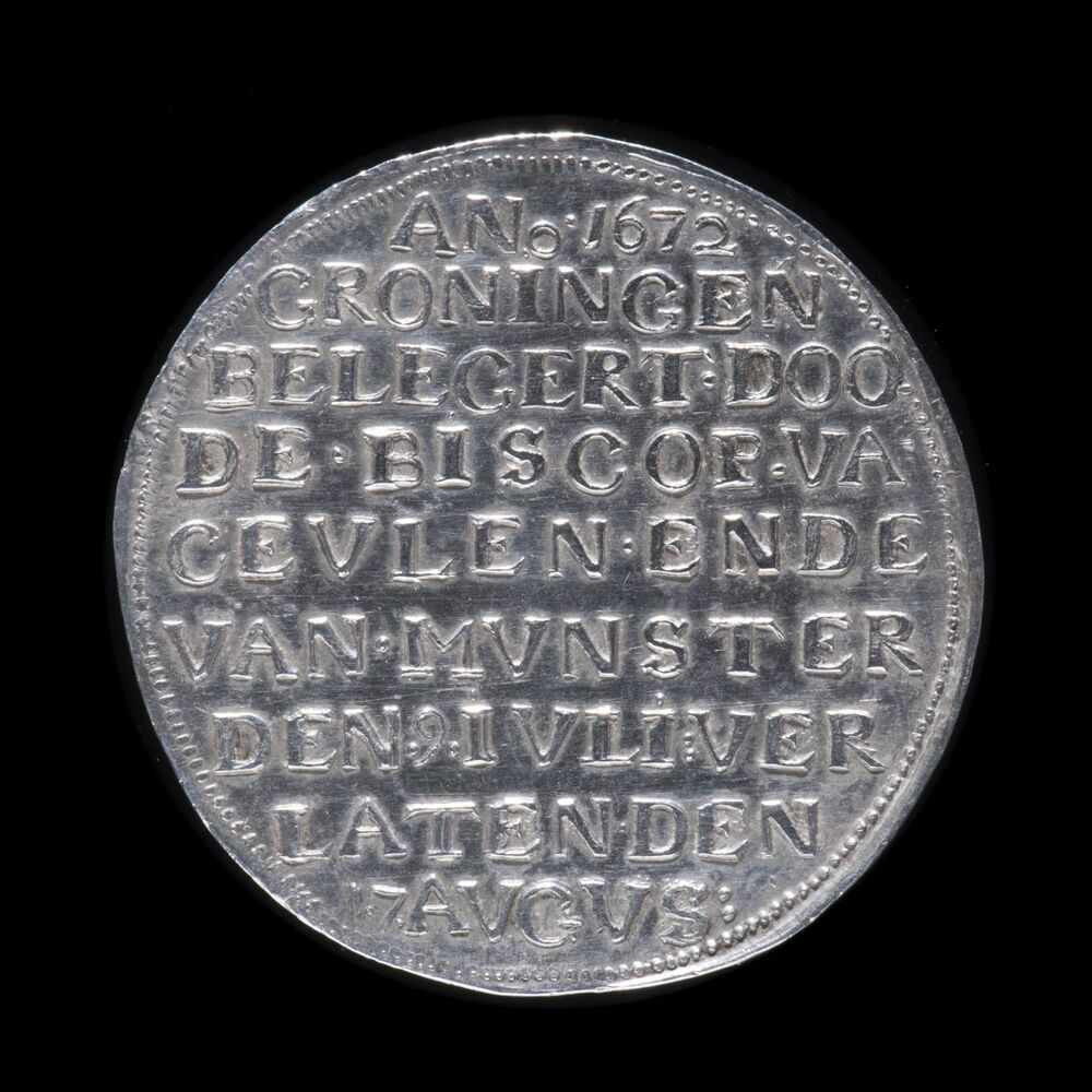 Penning Groningen verlost van het Beleg 1672
