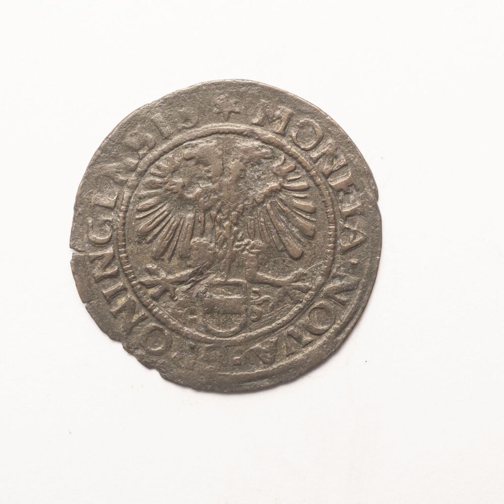 Halve vlieger of halve stuiver of butken van drie plak 1584, stad Groningen