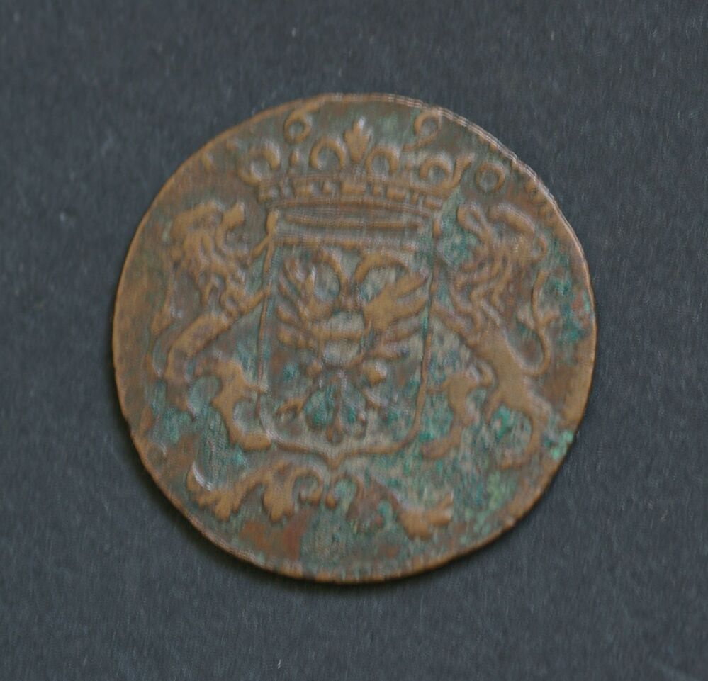 Achtste stuiver of duit 1690, stad Groningen