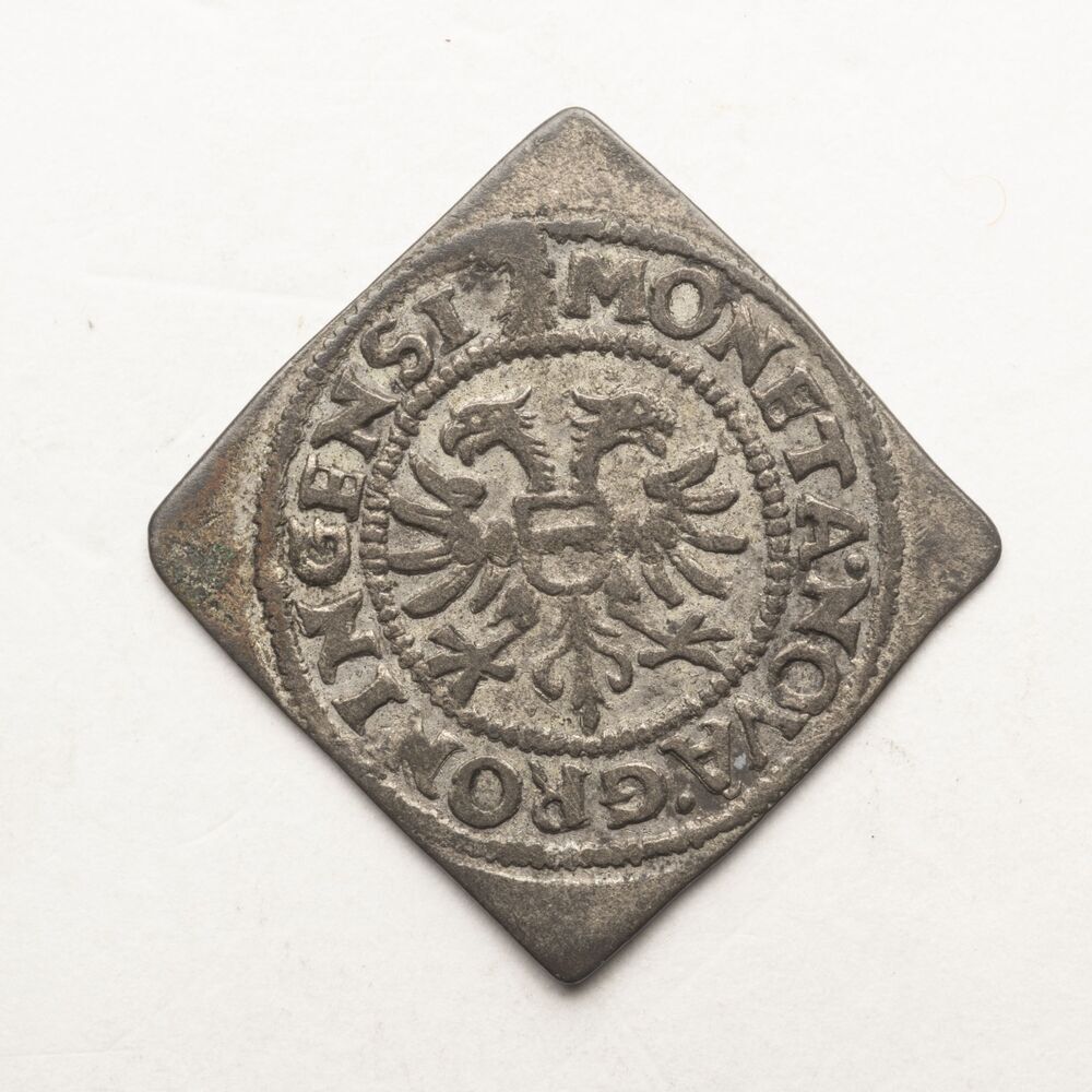 Proefslag (piedfort) dubbele plak (kwart stuiver, magerman, oordje) 1626, stad Groningen