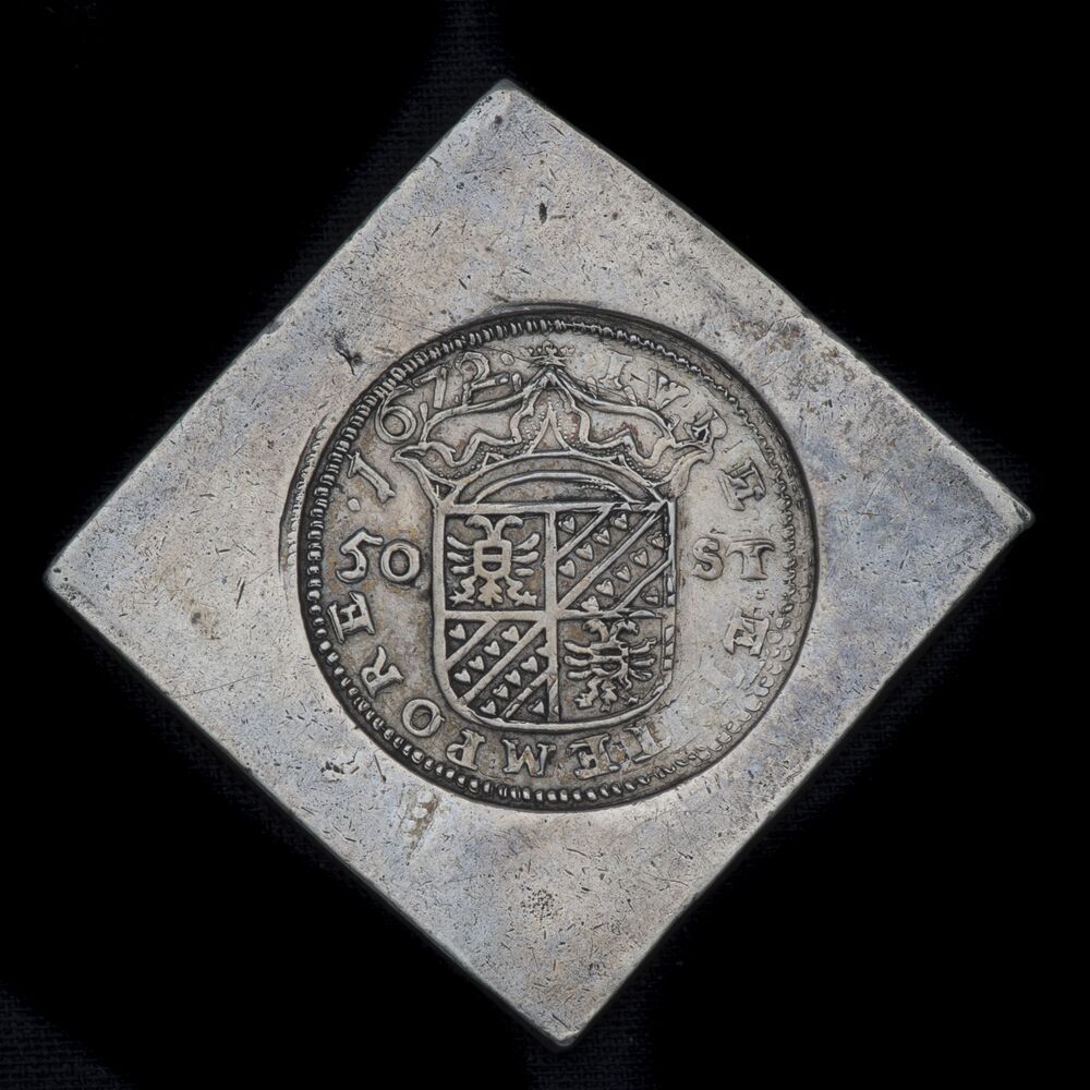 Stad en Lande, rijksdaalder 1672 van 50 (vijftig) stuiver