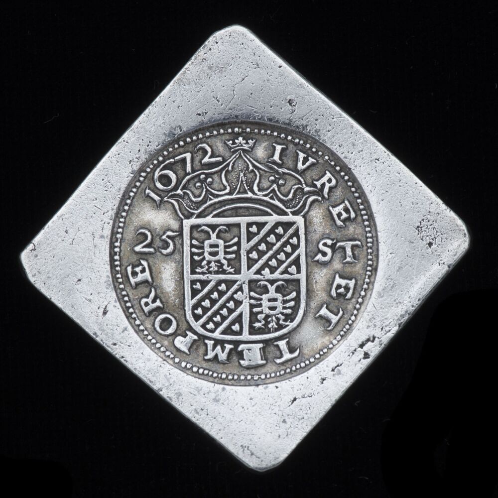 Stad en Lande, halve rijksdaalder 1672 van 25 (vijfentwintig) stuiver.